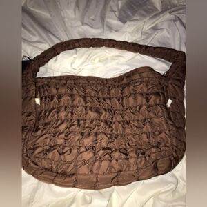 Brown Quilted Puffy Women's Bag